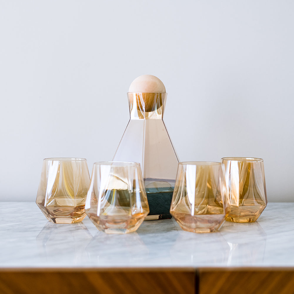 DIAMANTE Swarovski Wine Glasses 'amber Silhouette' Collection Amber Crystal  Wine Glasses With Swarovski Crystals Set of 6 